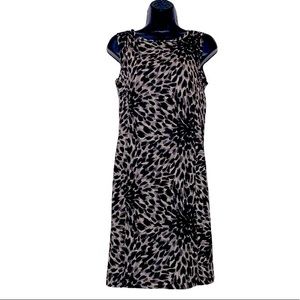 Ann Taylor Abstract Floral Pattern Silk Blend Dress